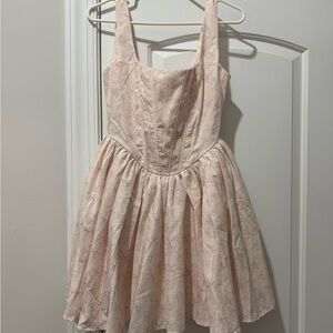 Women’s Pink Floral Fit & Flare Dress